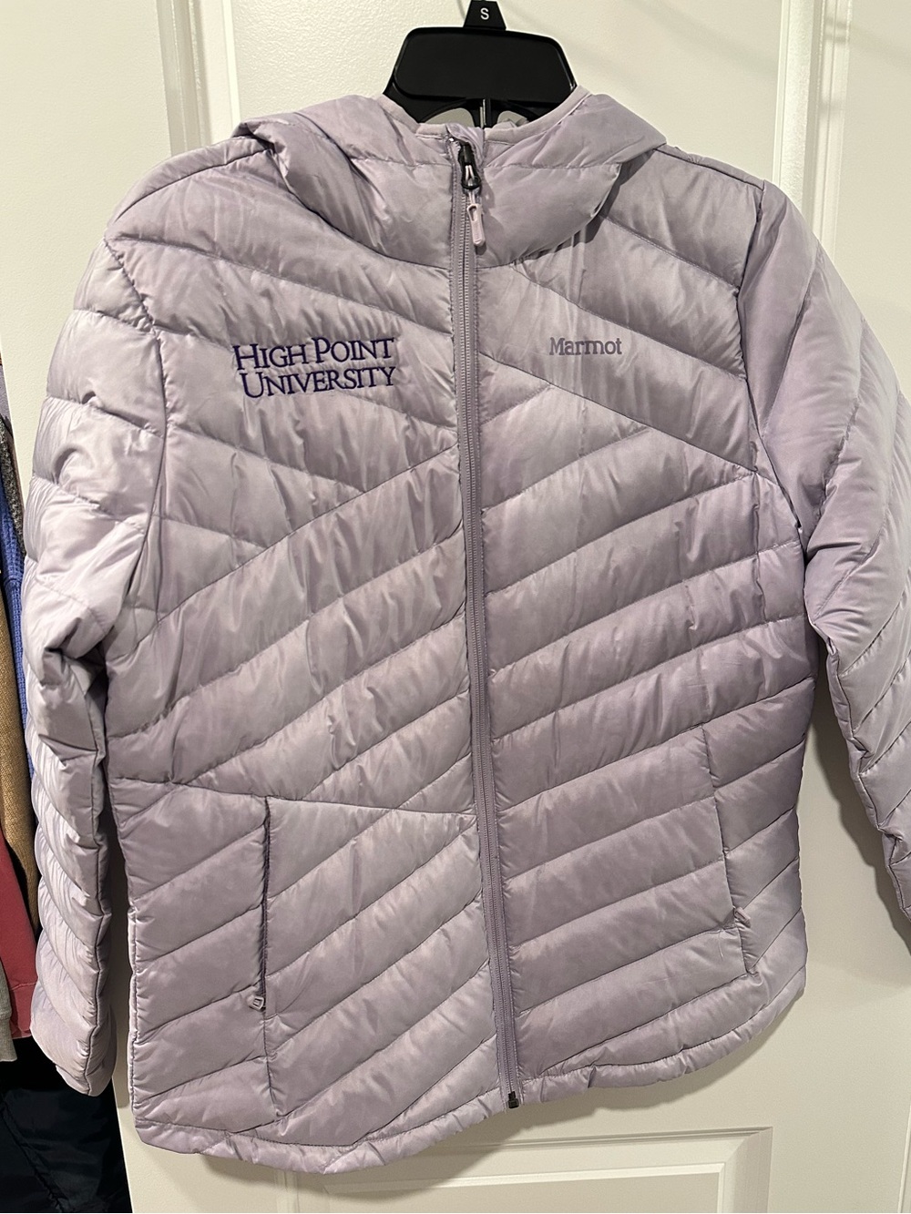 High Point University Marmot Women’s Lavender Down Filled Puffer Jacket